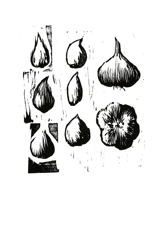 Six cloves of garlic