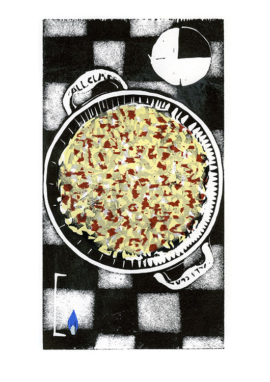 Saute onions with bacon