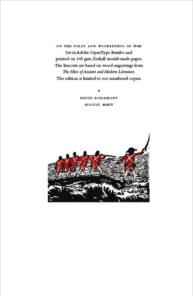 The Folly and Wickedness of War p 16